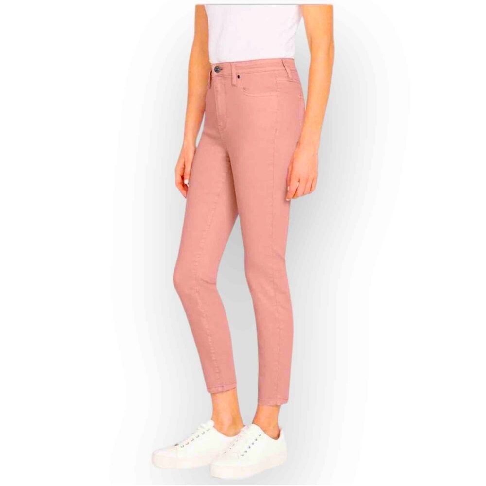 Buffalo David Bitton Havana High Rise Stretch Ankle French Pink Denim Jeans